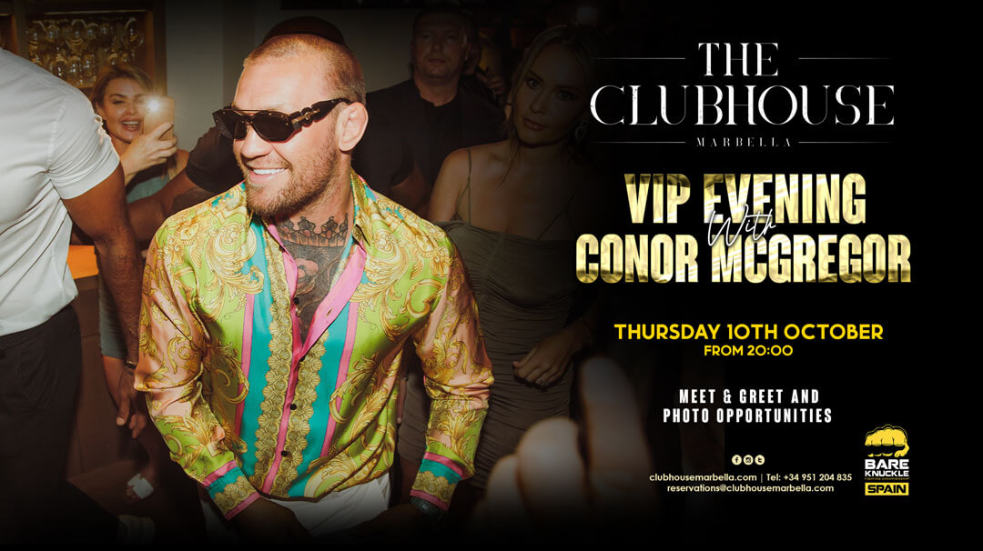 Conor McGregor back at The Clubhouse Marbella